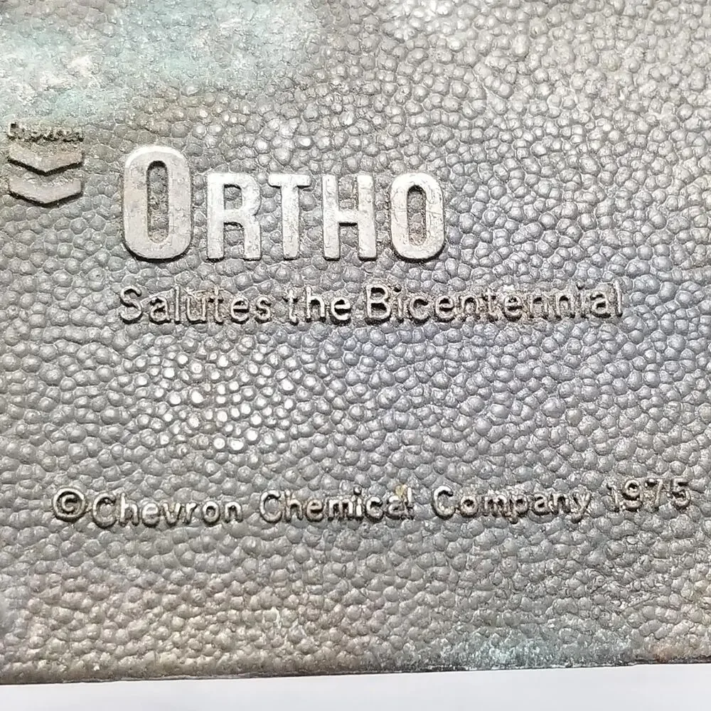 Belt Buckle 1975 American Agriculture‎ Bicentennial 1776 - 1976 Ortho Chevron
